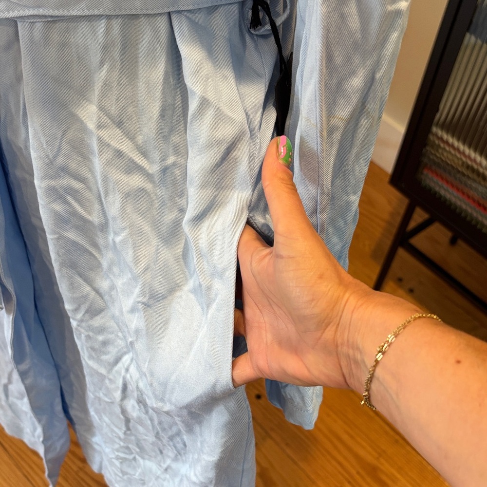 Forever 21 Light Blue Long Coat - Picture 4 of 5